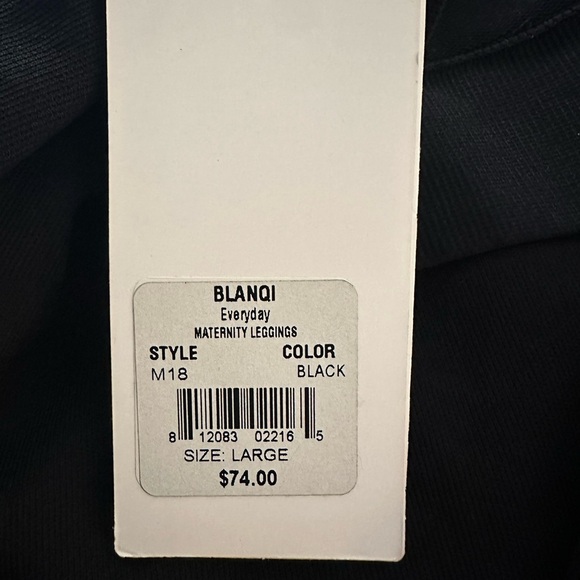 NWT BLANQI EVERYDAY Maternity Belly Support Leggings in Black Sz L - Picture 8 of 11